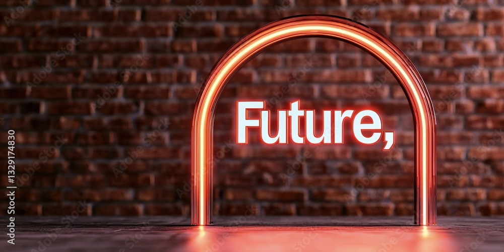 Poster create opportunities development goal-setting concept. illuminated sign with the word 