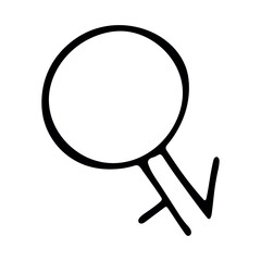 Hand drawn intergender gender identity icon Symbol used to represent sex and gender