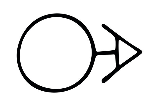 Hand drawn aliagender gender identity icon Symbol used to represent sex and gender