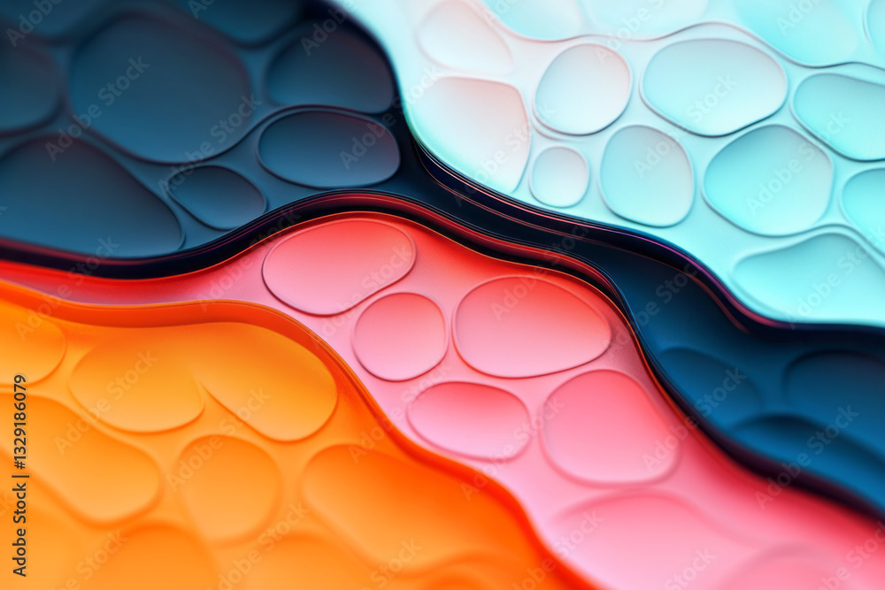 Aufkleber abstract background with colorful shapes