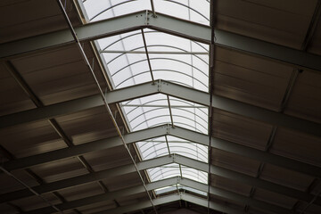 Roof windows in the production hall.