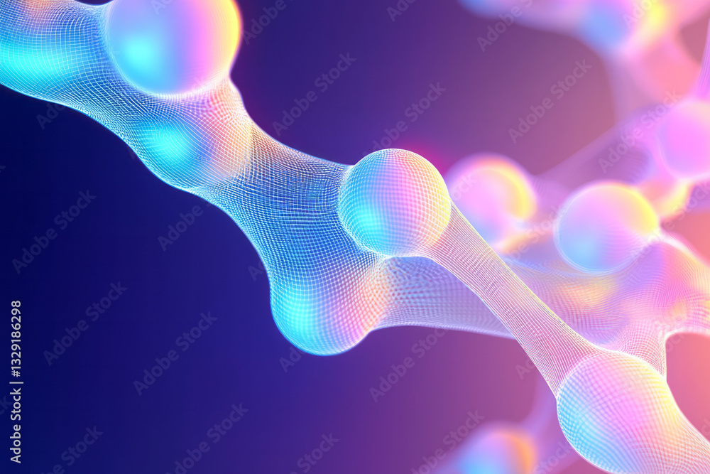 Poster a colorful abstract background with a blue and pink background