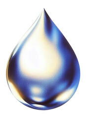 Fototapeta premium PNG 3d water drop shape icon droplet illustration electronics.