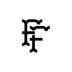 FF monogram logo design letter text name symbol monochrome logotype alphabet character simple logo