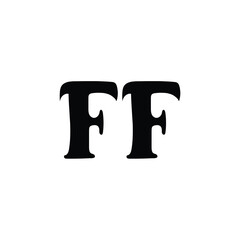 FF monogram logo design letter text name symbol monochrome logotype alphabet character simple logo