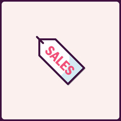 Stylized Sales Tag Icon Design, Ideal for Marketing and Promotion