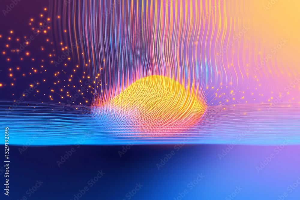 Aufkleber abstract background with lines and stars