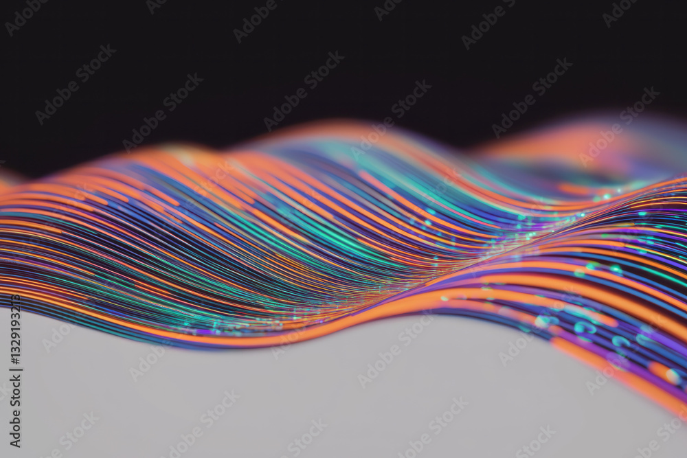 Poster a close up of a colorful wave