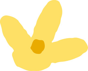 귀엽고 심플한 개나리 일러스트