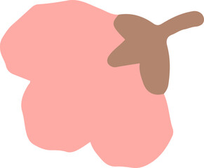 심플하고 투박한 스타일의 벚꽃 꽃망울 일러스트