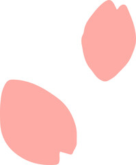 심플하고 투박한 스타일의 벚꽃 일러스트