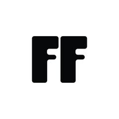 FF monogram logo design letter text name symbol monochrome logotype alphabet character simple logo