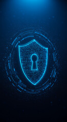 Digital Shield: Cyber Security, Data Protection & Network Safety Tech. Keyhole Security.