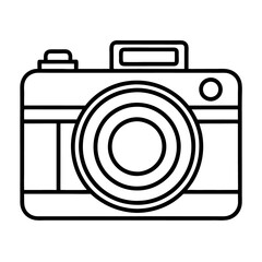 Camera Vector Icon – Minimalist Photography Symbol, Camera Icon – Simple Black and White Vector, Photography Camera Vector – Minimalist Design,  Digital and Vintage Camera Symbol
