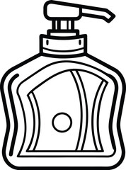 Outline Hand Wash Icon – Vector Line Art Symbol for Hygiene and Health Design, Hand Wash Outline, Hygiene Icon Vector, Wash Hands Symbol
