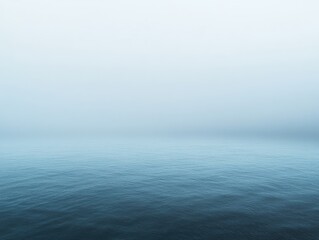 Misty Sea Horizon for Calm Water, Foggy Day.