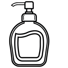 Outline Hand Wash Icon – Vector Line Art Symbol for Hygiene and Health Design, Hand Wash Outline, Hygiene Icon Vector, Wash Hands Symbol
