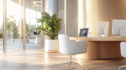Fototapeta premium interior view of modern office