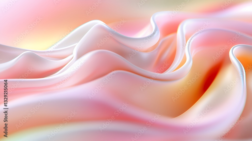 Aufkleber abstract pink fabric waves creating soft texture and delicate movement