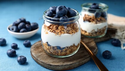 blueberry yogurt with blueberries