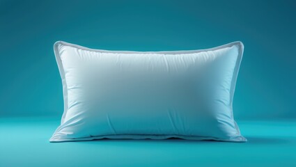 White pillow mockup on studio backdrop