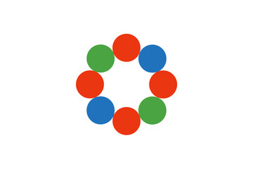 Flag of Nanto, Toyama, Flag background. Vector illustration