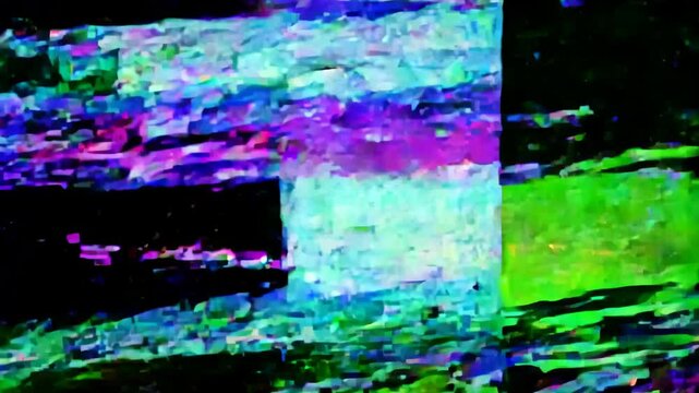 Distorted visual artifacts simulating corrupted data, perfect for tech-centric or sci-fi projects.
