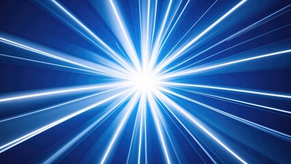 Fototapeta premium Bright flash against a blue background