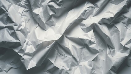 Fototapeta premium Crumpled white paper background texture