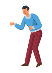 A variety of cheerful and vibrant character are joyfully dancing and celebrating