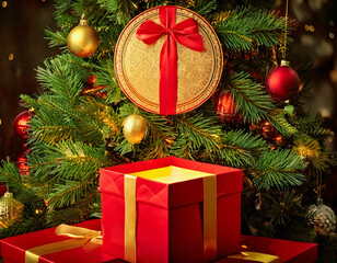 christmas tree with presents