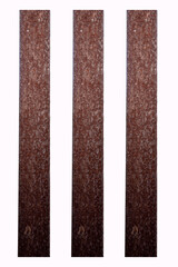 Rusty steel beam from metal stock isolated on white background.