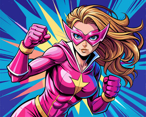 woman in superhero costume and mask