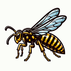 bee on white background