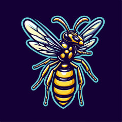 vector illustration of a bee