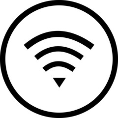 Wifi icon. Free sign isolated icon. wi-fi network . Public wifi area solid signs. icons wireless internet signal element flat symbols, an internet connection that enable remote internet access.