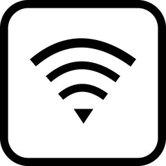 Wifi icon. Free sign isolated icon. wi-fi network . Public wifi area solid signs. icons wireless internet signal element flat symbols, an internet connection that enable remote internet access.