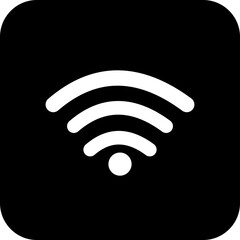 Wifi icon. Free sign isolated icon. wi-fi network . Public wifi area solid signs. icons wireless internet signal element flat symbols, an internet connection that enable remote internet access.