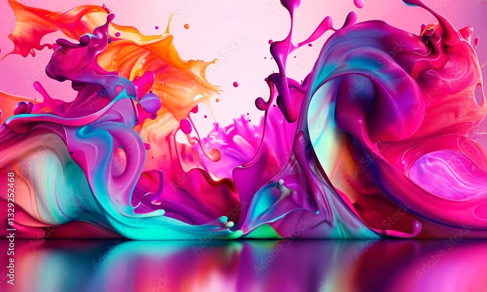 Poster vibrant splashes of color create a dynamic background perfect for business presentations and creativ