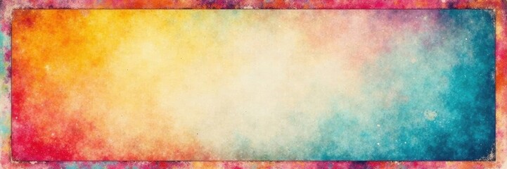 Fototapeta premium Close-up of vintage instant film frame, colorful border , past, detail