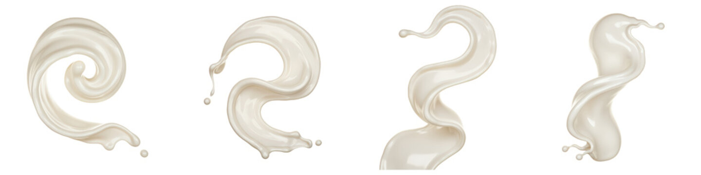 Swirling Creamy Splash, Cut Out Set