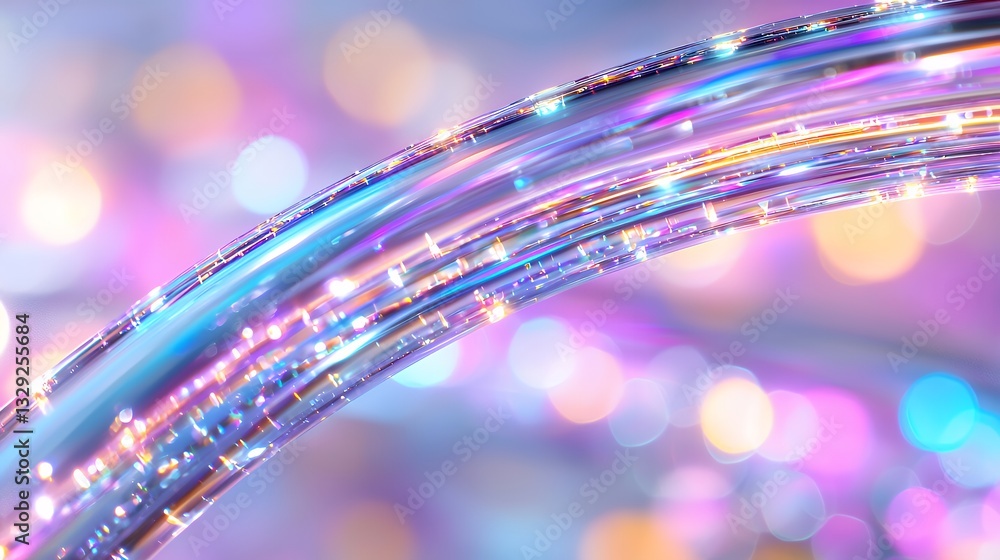 Aufkleber abstract flowing lines with bokeh effect creating a futuristic feel