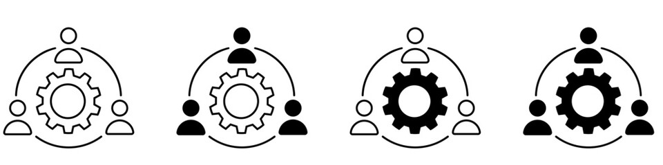 Team vector icon set. Teamwork illustration sign collection. Development  symbol. Progress  logo. 