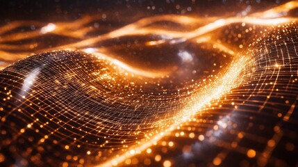 gravitational waves flowing through a quantum lattice space fabric