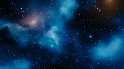 Fototapeta premium Stunning cosmic scene showcasing vibrant nebulae and twinkling stars in deep space