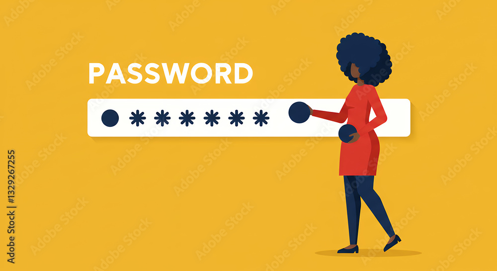 Poster password security: protect your data with strong passwords & smart practices for online safety. cybe