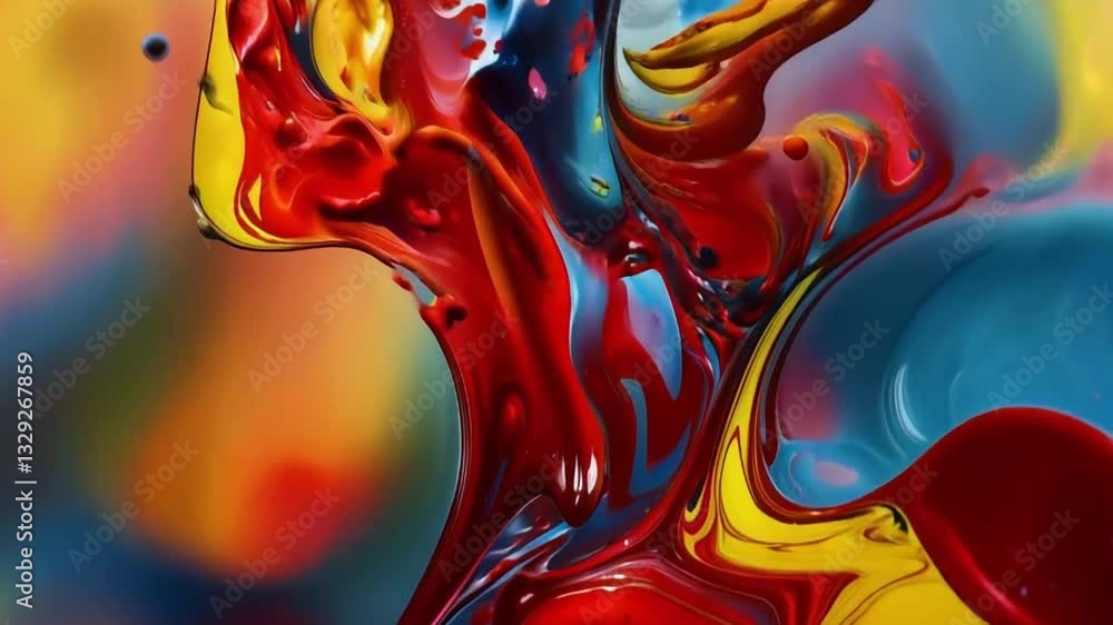 Aufkleber colorful abstract flow art design with vibrant textures and patterns for business backgrounds