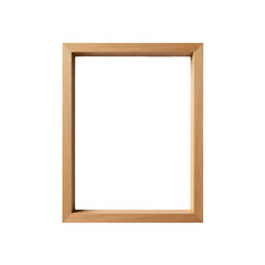 Wood picture frame with transparent background