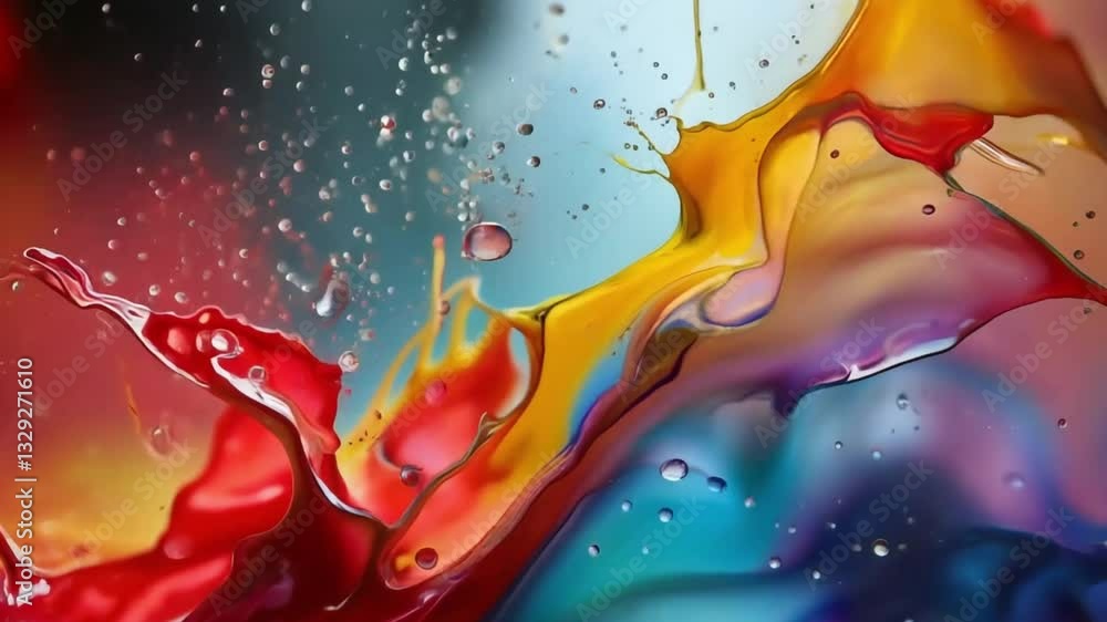 Poster vibrant splashes of color create an engaging background for business presentations and creative proj