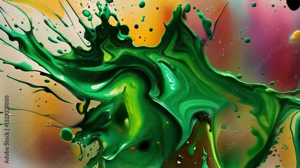 Poster colorful splashes of paint create dynamic background art ideal for business presentations and creati